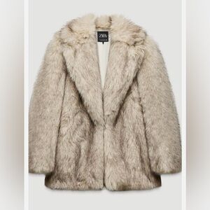 ZARA FAUX FUR COAT